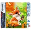 Image de Figured’Art Diamond Painting Broderie Diamant 40x50cm Toile Entière Roulée avec Strass Perles Carrés - Petit Renard et Papillon - Kit Complet Animaux 5D DIY Activité Manuelle Loisirs Créatifs Adultes
