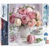 Image de Figured’Art Diamond Painting Broderie Diamant 40x50cm Toile Entière Roulée avec Strass Perles Carrés - Bouquet de Roses - Kit Complet 5D DIY Activité Manuelle Loisirs Créatifs Adultes
