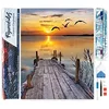 Image de Figured’Art Diamond Painting Broderie Diamant 40x50cm Toile Entière Roulée avec Strass Perles Carrés - Ponton sur Lac - Kit Complet Paysage 5D DIY Activité Manuelle Loisirs Créatifs Adultes