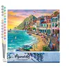 Image de Figured'Art Peinture par Numéro Adulte Vacances à la Plage - Activité Manuelle Kit de Loisir Créatif DIY Numéro d'art Complet - 40x50cm sans châssis en Bois