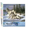 Image de Figured'Art Peinture par Numéro Adulte Couple de loups - Activité Manuelle Kit de Loisir Créatif DIY Numéro d'Art Complet - 40x50cm sans châssis en bois
