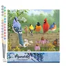 Image de Figured'Art Peinture par Numéro Adulte Oiseaux sur la barrière - Activité Manuelle Kit de Loisir Créatif DIY Numéro d'Art Complet - 40x50cm sans châssis en bois