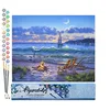 Image de Figured'Art Peinture par Numéro Adulte Vue sur la plage - Activité Manuelle Kit de Loisir Créatif DIY Numéro d'Art Complet - 40x50cm sans châssis en bois