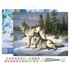 Image de Figured'Art Peinture par Numéro Adulte avec Cadre Couple de loups - Activité Manuelle Kit de Loisir Créatif DIY Numéro d'Art Complet - 40x50cm toile tendue sur châssis