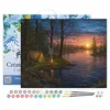 Image de Figured'Art Peinture par Numéro Adulte avec Cadre Camping au bord du lac - Activité Manuelle Kit de Loisir Créatif DIY Numéro d'Art Complet - 40x50cm toile tendue sur châssis