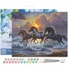 Image de Figured'Art Peinture par Numéro Adulte avec Cadre Trio de chevaux - Activité Manuelle Kit de Loisir Créatif DIY Numéro d'Art Complet - 40x50cm toile tendue sur châssis