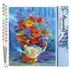 Image de Figured'Art Peinture par Numéro Adulte Bouquet orange et violet - Activité Manuelle Kit de Loisir Créatif DIY Numéro d'Art Complet - 40x50cm sans châssis en bois