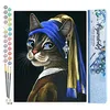 Image de Figured'Art Peinture par Numéro Adulte La jeune minette à la perle - Activité Manuelle Kit de Loisir Créatif DIY Numéro d'Art Complet - 40x50cm sans châssis en bois