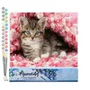 Image de Figured'Art Peinture par Numéro Adulte Chaton enrobé - Activité Manuelle Kit de Loisir Créatif DIY Numéro d'Art Complet - 40x50cm sans châssis en bois