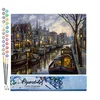 Image de Figured'Art Peinture par Numéro Adulte Vie sur le canal - Activité Manuelle Kit de Loisir Créatif DIY Numéro d'Art Complet - 40x50cm sans châssis en bois
