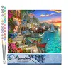Image de Figured'Art Peinture par Numéro Adulte Port fleuri - Activité Manuelle Kit de Loisir Créatif DIY Numéro d'Art Complet - 40x50cm sans châssis en bois