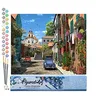 Image de Figured'Art Peinture par Numéro Adulte Ruelle et 2 CV - Activité Manuelle Kit de Loisir Créatif DIY Numéro d'art Complet - 40x50cm sans châssis en Bois