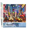 Image de Figured'Art Peinture par Numéro Adulte Nuit à Timesquare - Activité Manuelle Kit de Loisir Créatif DIY Numéro d'art Complet - 40x50cm sans châssis en Bois