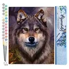 Image de Figured'Art Peinture par Numéro Adulte Tête de loup - Activité Manuelle Kit de Loisir Créatif DIY Numéro d'Art Complet - 40x50cm sans châssis en bois