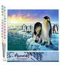 Image de Figured'Art Peinture par Numéro Adulte Pingouins sur la banquise - Activité Manuelle Kit de Loisir Créatif DIY Numéro d'Art Complet - 40x50cm sans châssis en bois