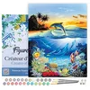 Image de Figured'Art Peinture par Numéro Adulte avec Cadre Dauphins dans le lagon - Activité Manuelle Kit de Loisir Créatif DIY Numéro d'Art Complet - 40x50cm toile tendue sur châssis