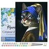 Image de Figured'Art Peinture par Numéro Adulte avec Cadre La jeune minette à la perle - Activité Manuelle Kit de Loisir Créatif DIY Numéro d'Art Complet - 40x50cm toile tendue sur châssis