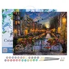Image de Figured'Art Peinture par Numéro Adulte avec Cadre Canal Amsterdam - Activité Manuelle Kit de Loisir Créatif DIY Numéro d'Art Complet - 40x50cm toile tendue sur châssis
