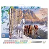 Image de Figured'Art Peinture par Numéro Adulte avec Cadre Chevaux à la fin de l'hiver - Activité Manuelle Kit de Loisir Créatif DIY Numéro d'Art Complet - 40x50cm toile tendue sur châssis