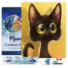Image de Figured’Art Diamond Painting Broderie Diamant 40x50cm Avec Cadre Toile Tendue Strass Perles Carrés - Chat étonné - Kit Complet Animaux 5D DIY Activité Manuelle Loisirs Créatifs Adultes
