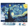 Image de Figured’Art Diamond Painting Broderie Diamant 40x50cm Avec Cadre Toile Tendue Strass Perles Carrés - Nuit étoilée - Kit Complet 5D DIY Activité Manuelle Loisirs Créatifs Adultes