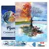 Image de Figured’Art Diamond Painting Broderie Diamant 40x50cm Avec Cadre Toile Tendue Strass Perles Carrés - Arbre 4 saisons Classique - Kit Complet Paysage 5D DIY Activité Manuelle Loisirs Créatifs Adultes