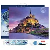 Image de Figured’Art Diamond Painting Broderie Diamant 40x50cm Avec Cadre Toile Tendue Strass Perles Carrés - Le Mont Saint Michel - Kit Complet 5D DIY Activité Manuelle Loisirs Créatifs Adultes