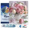 Image de Figured’Art Diamond Painting Broderie Diamant 40x50cm Avec Cadre Toile Tendue Strass Perles Carrés - Bouquet de Roses - Kit Complet 5D DIY Activité Manuelle Loisirs Créatifs Adultes