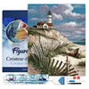 Image de Figured’Art Diamond Painting Broderie Diamant 40x50cm Avec Cadre Toile Tendue Strass Perles Carrés - Bord de Mer - Kit Complet Paysage 5D DIY Activité Manuelle Loisirs Créatifs Adultes
