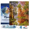 Image de Figured’Art Diamond Painting Broderie Diamant 40x50cm Avec Cadre Toile Tendue Strass Perles Carrés - Lac en Automne - Kit Complet Paysage 5D DIY Activité Manuelle Loisirs Créatifs Adultes