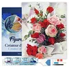 Image de Figured’Art Diamond Painting Broderie Diamant 40x50cm Avec Cadre Toile Tendue Strass Perles Carrés - Roses Belles Fleurs - Kit Complet 5D DIY Activité Manuelle Loisirs Créatifs Adultes