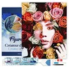 Image de Figured’Art Diamond Painting Broderie Diamant 40x50cm Avec Cadre Toile Tendue Strass Perles Carrés - Visage de roses - Kit Complet 5D DIY Activité Manuelle Loisirs Créatifs Adultes