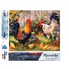 Image de Figured’Art Diamond Painting Broderie Diamant 40x50cm Toile Entière Roulée avec Strass Perles Carrés - La Ferme des Coqs - Kit Complet Animaux 5D DIY Activité Manuelle Loisirs Créatifs Adultes