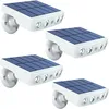 Image de Lampe solaire extérieur étanche orientable avec détecteur de mouvement - Panneau a recharge rapide - 4 Leds COB Blanc froid 500 Lumens - Allumage automatique IP65 Neige Pluie Chaleur (Lot de 4)