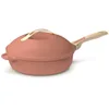 Image de COOKUT - La Fabuleuse poêle 8 en 1   Un seul ustensile qui remplace poêle, casserole, sauteuse, cocotte - Avec 2 poignées amovibles, panier vapeur/friture, spatule en bois - PIVOINE