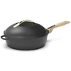 Image de COOKUT - La Fabuleuse poêle 8 en 1 - "PETIT MODELE 24 cm   Un seul ustensile qui remplace poêle, casserole, sauteuse - 2 poignées amovibles, panier vapeur/friture, spatule en bois - METEORE