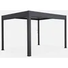 Image de Alice's Garden - Pergola Bioclimatique Gris Anthracite 300 x 400cm. Aluminium à Lames orientables + Store 300cm + Store 400cm