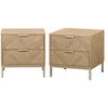 Image de Alice's Home - Lot de 2 Tables de Chevet. Budapest. Deux tiroirs. L 45 x l 40 x H 45cm