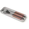 Image de MB Slim Box - Trio couteau - Rosa Moka - Les couverts lunch box adaptés aux bentos MB Original et MB Square - Couverts nomades inox avec fourchette, cuillère et couteau
