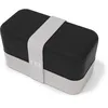 Image de monbento - Lunch Box Original Noir/Gris- Lunch Box Micro ondable - Boite Lunch Hermétique 2 étages - Idéal pour Travail/Pique-nique - Sans BPA - Made in France - Noir et Gris