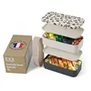 Image de Monbento - Boite Repas Original graphic Leopard - Lunch Box Micro Ondable Adultes - Bento Box Hermétique 2 étages - Idéal pour Travail/Meal Prep - Sans BPA - Compatible Lave-Vaisselle - Made in France
