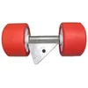 Image de Ensemble 2 Galets Rouges Ø120 mm avec Support en "V"   Remorque & Camping-Car