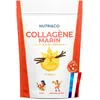Image de NUTRI & CO Collagene Marin Poudre Types 1, 2, 3 + Vitamine C, Breveté Naticol® & Cartydiss®, Peptides Hydrolysés 2000 DA, Format 30jrs 180g, Goût Vanille, Fabriqué en France
