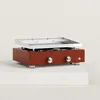 Image de Plancha gaz Simplicity 2 feux inox Plaque inox massif 6 mm d'épaisseur Plaque de cuisson de 57 x 41 cm Puissance de 5 kw avec 2 brûleurs Inox Rouge oxyde