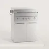 Image de Barbecue gaz inox Excellence 5 feux Modèle XL (90 x 60 cm) 4 brûleurs sous forme de rampe Inox contrôlés par 4 boutons Inclus : meuble support tout Inox