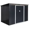 Image de sweeek - Abri de Jardin en métal Couleur Anthracite 4.85m² avec puits de lumière - AUDOMAROIS-