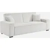 Image de Alice's Garden sweeek - Canapé Convertible 3 Places Blanc crème Velours côtelé L 231 x P 96.5 x H 80cm