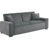 Image de Alice's Garden sweeek - Canapé Convertible 3 Places Gris foncé Velours côtelé L 231 x P 96.5 x H 80cm