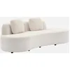 Image de sweeek - Canapé Virgule 3 Places en Tissu Bouclette Forme Organique - Wave L 232 x P 97 x H 68cm