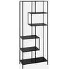 Image de Alice's Garden sweeek - Etagère bibliothèque asymétrique 6 étages en métal Noir Industrielle L 77 x P 33 x H 185cm